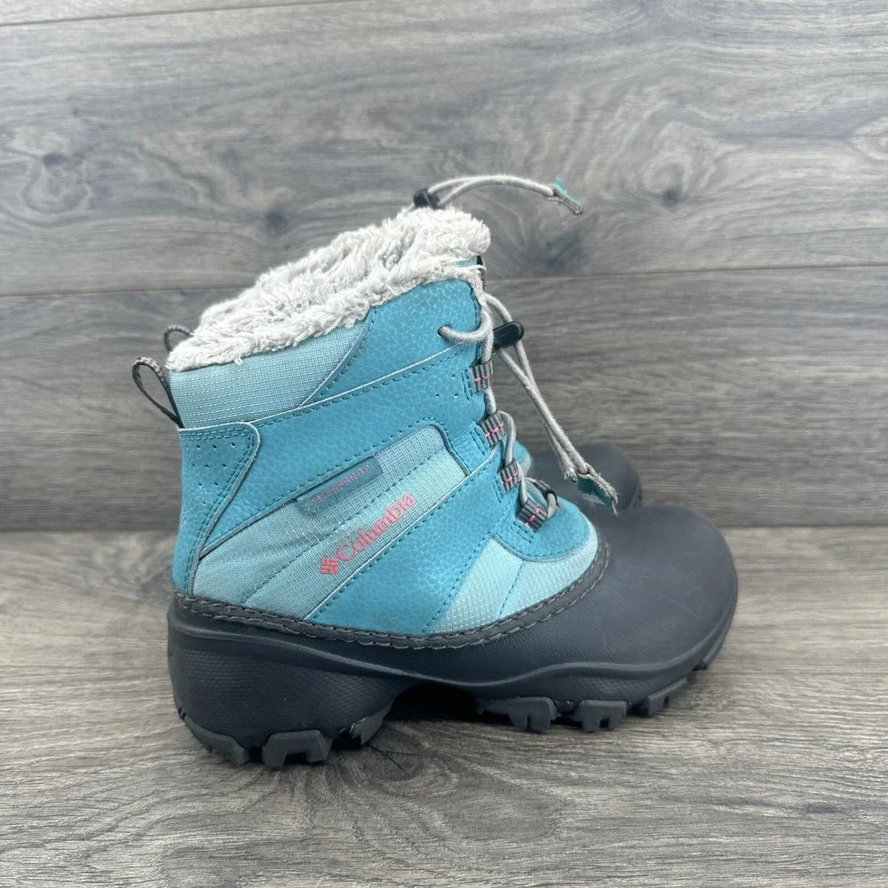Columbia Rope Tow Youth‎ Winter Boots Size 2 Blue Waterproof Lined